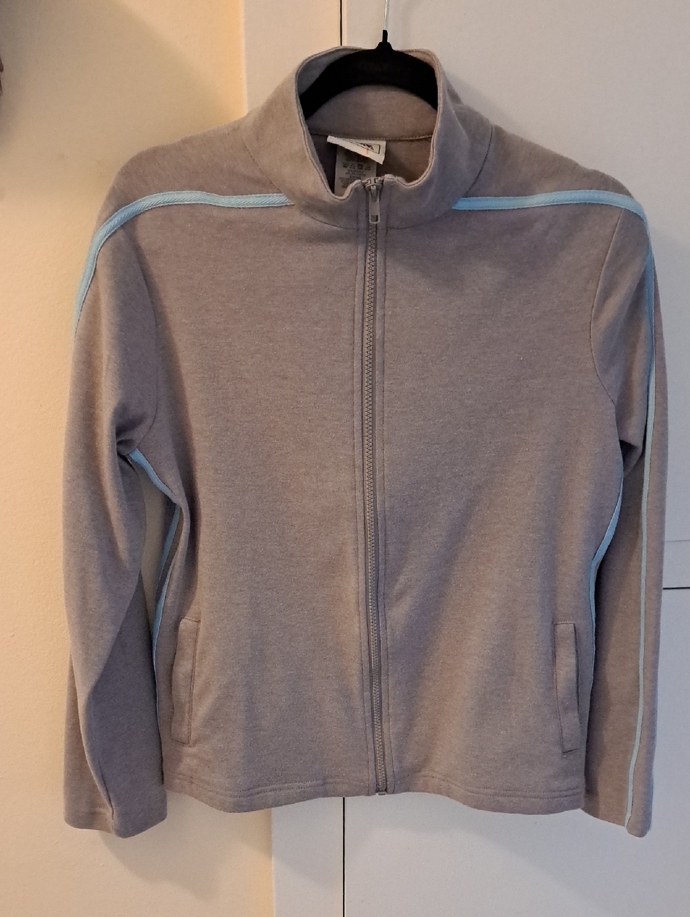 Lee Sport Gray Zip-Up Jacket with Light Blue Trim